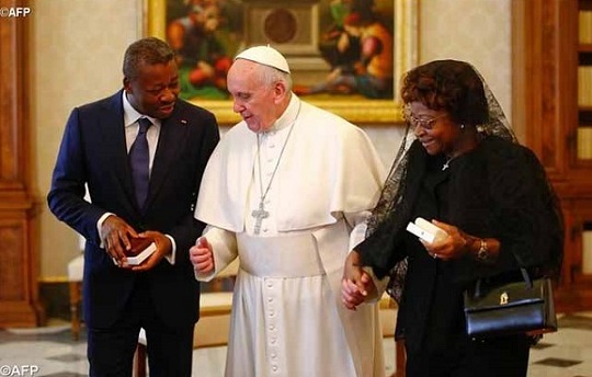 pope francis and togo president